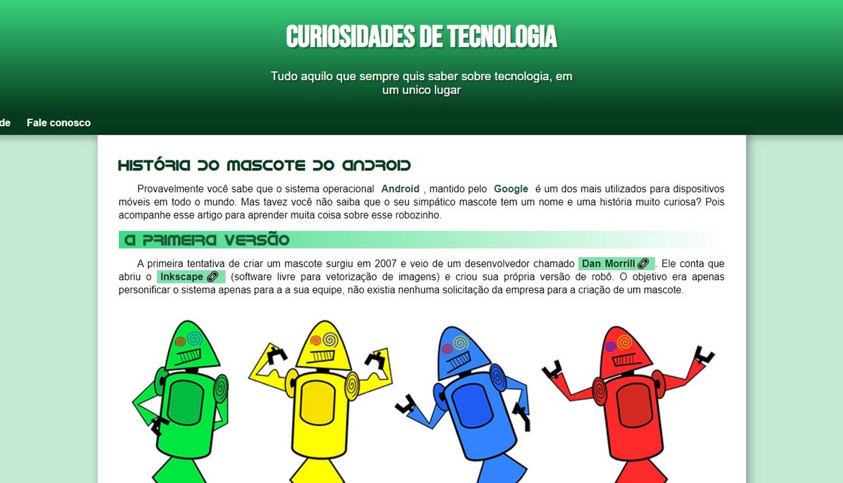 projeto curiosidades Tech